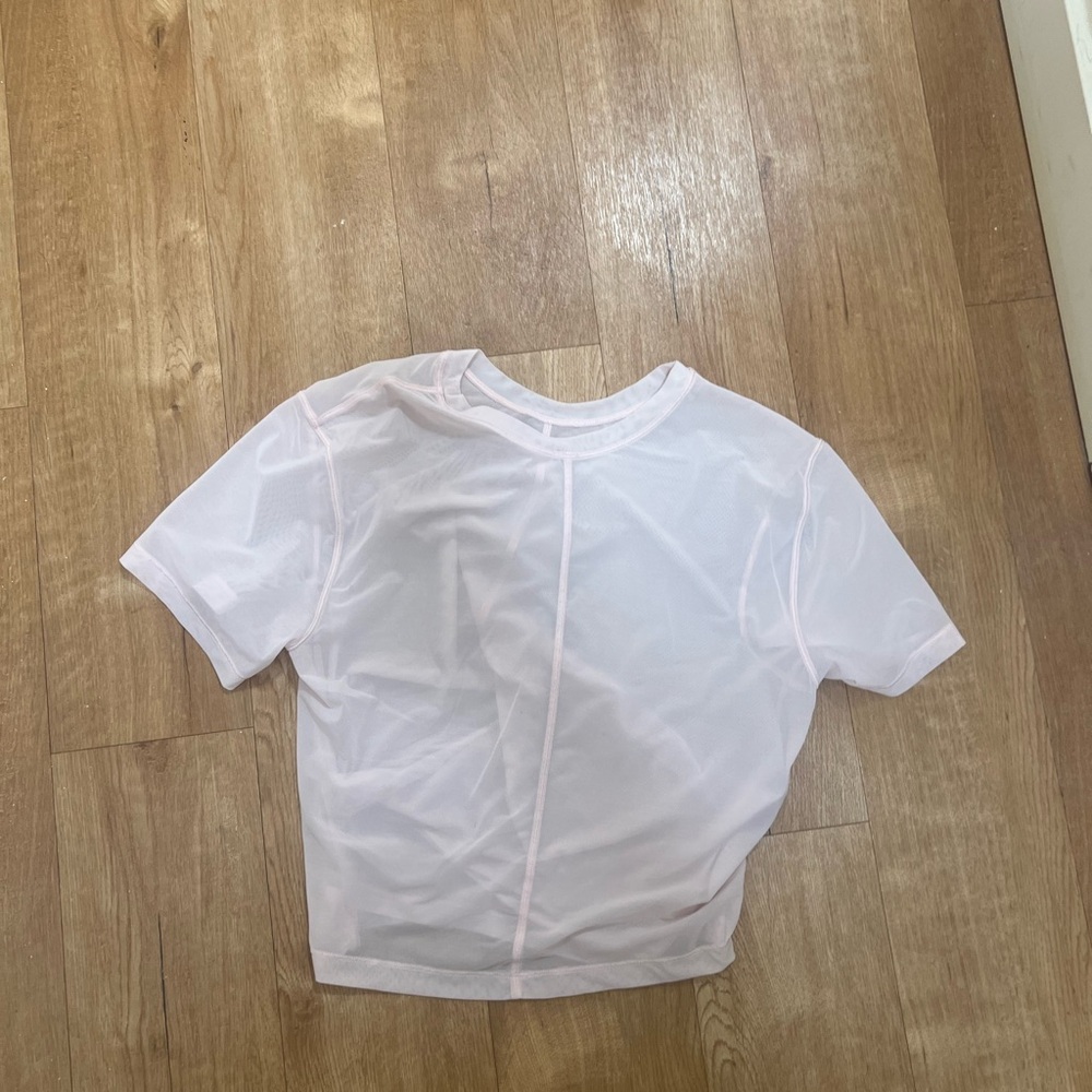 Sheer White Mesh T-Shirt